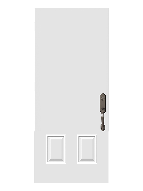Novatech 2-Panel Blank Top steel entry door installed by Perla Windows and Doors, Vaughan and GTA