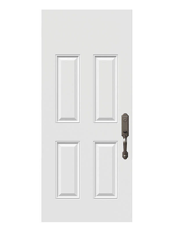 Novatech 4-Panel steel entry door installed by Perla Windows and Doors, Vaughan and GTA