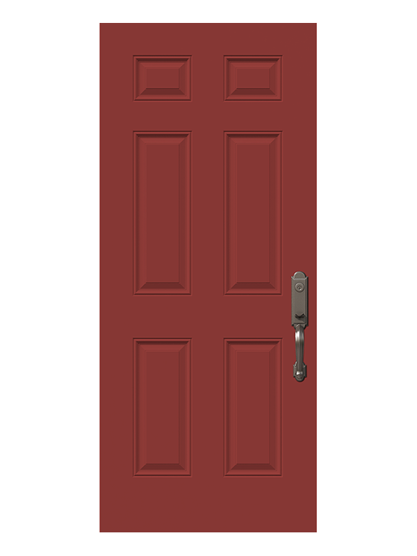 Novatech 6-Panel steel entry door installed by Perla Windows and Doors, Vaughan and GTA