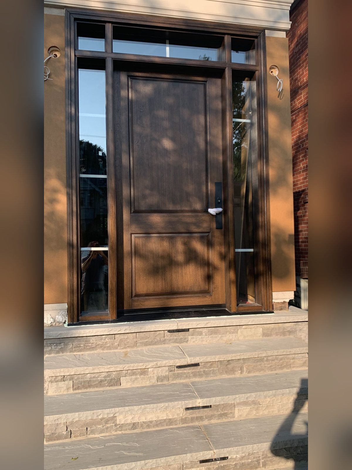 Fiberglass entry door installed by Perla Windows and Doors in the GTA