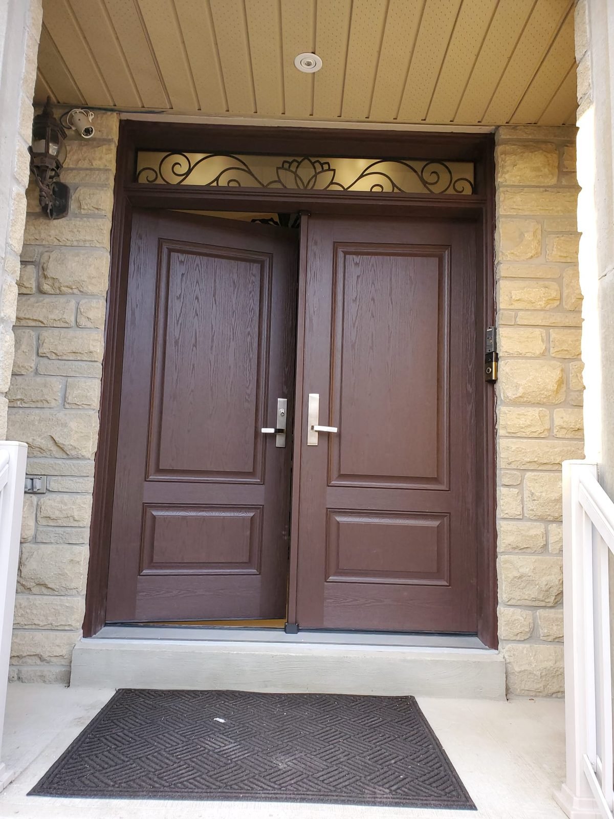 Fiberglass entry door installed by Perla Windows and Doors in the GTA