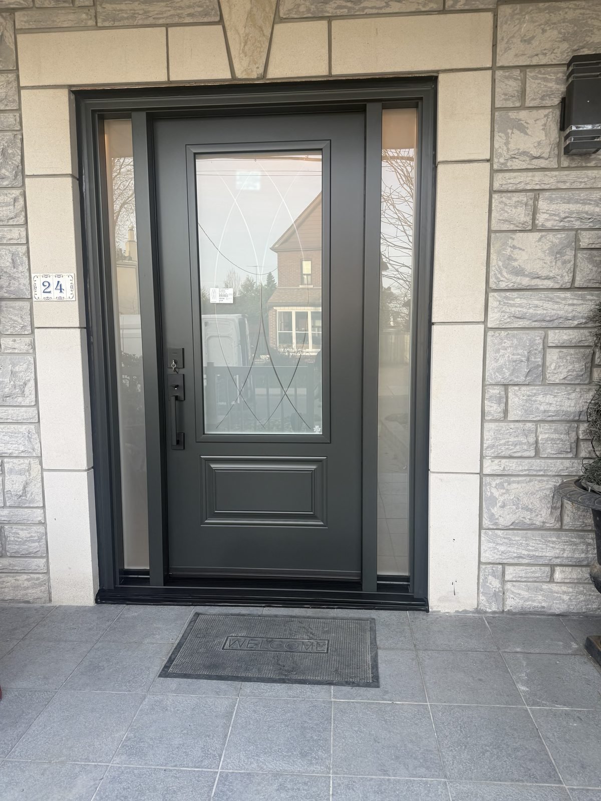 Steel entry door installed by Perla Windows and Doors in the GTA