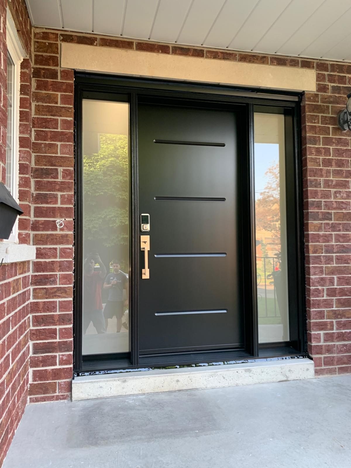 Steel entry door installed by Perla Windows and Doors in the GTA
