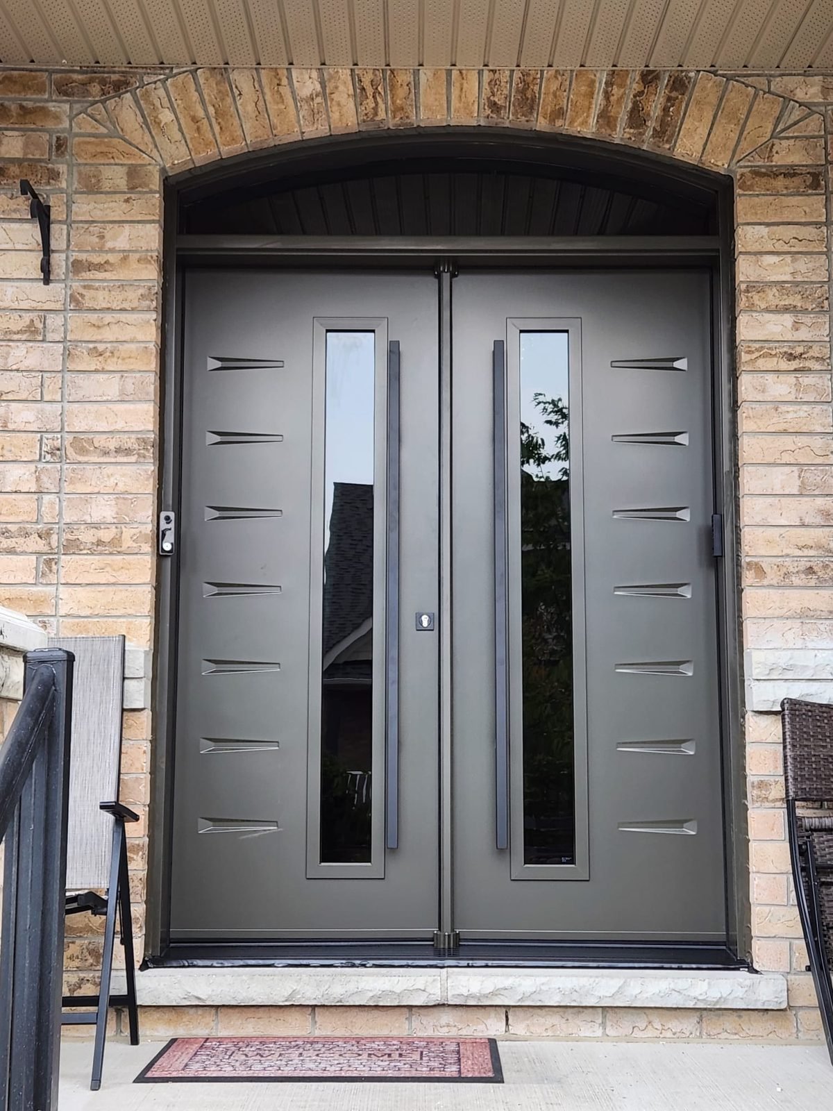 Steel entry door installed by Perla Windows and Doors in the GTA